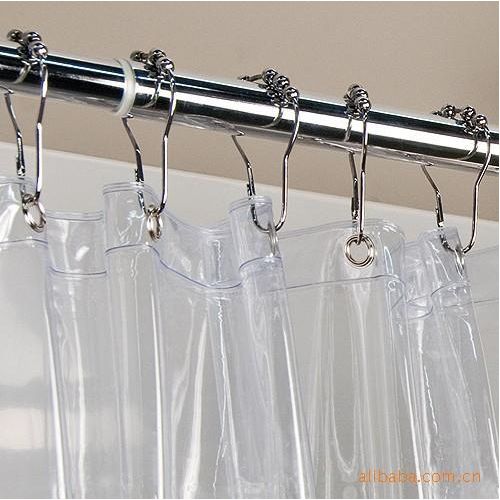 24pcs Iron Shower Curtain Hooks Rings For Bathroom