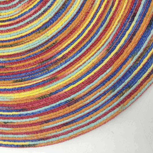 915 Generation 4PCS Placemats Satin Dyed Multi-Color Dining Table Mats(Blue