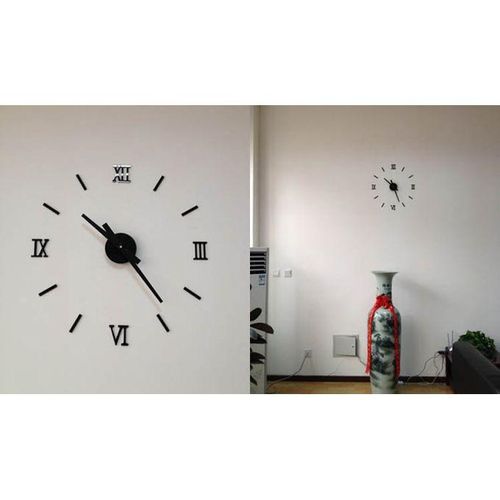 45X45cm Roman Numer 3D Watch Acrylic Mirrored Digital Wall Clock For Living Room Modern Design DIY Home Decor