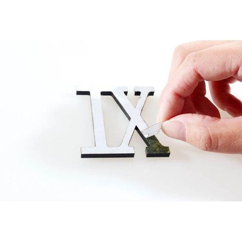 45X45cm Roman Numer 3D Watch Acrylic Mirrored Digital Wall Clock For Living Room Modern Design DIY Home Decor