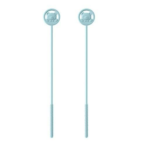 Extra Long Pipe Cleaner Sips 3pack Reusable Straw amp Lid Brushes Pink Blue
