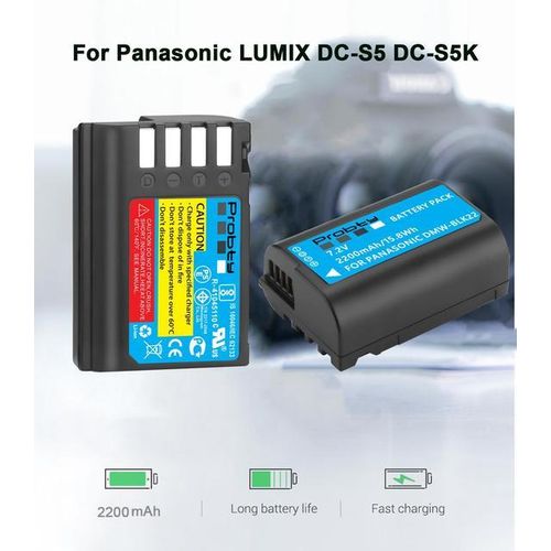 New Dmw-Blk22 Dmwblk22 Blk22 For Panasonic Lumix Dc-S5 Dc-S5 Ii Dc-S5 Iix Gh5 Ii Gh6 S5ii S5iix S5m2 S5m Or Led Charger