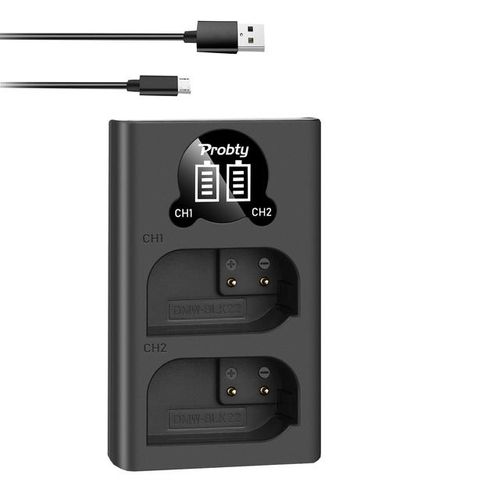 New Dmw-Blk22 Dmwblk22 Blk22 For Panasonic Lumix Dc-S5 Dc-S5 Ii Dc-S5 Iix Gh5 Ii Gh6 S5ii S5iix S5m2 S5m Or Led Charger