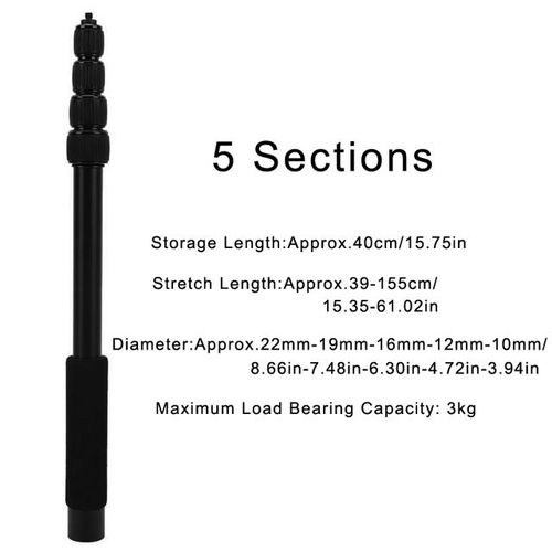 Handheld Microphone Boom Arm Portable Soft Foam Handle Aluminium Alloy Microphone Stand Holder Boompole Mic Extension Arm