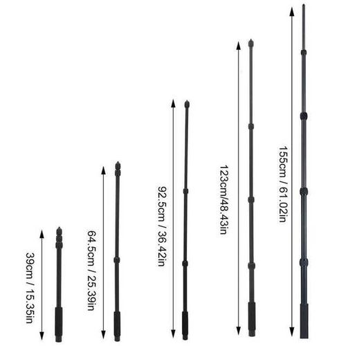 Handheld Microphone Boom Arm Portable Soft Foam Handle Aluminium Alloy Microphone Stand Holder Boompole Mic Extension Arm