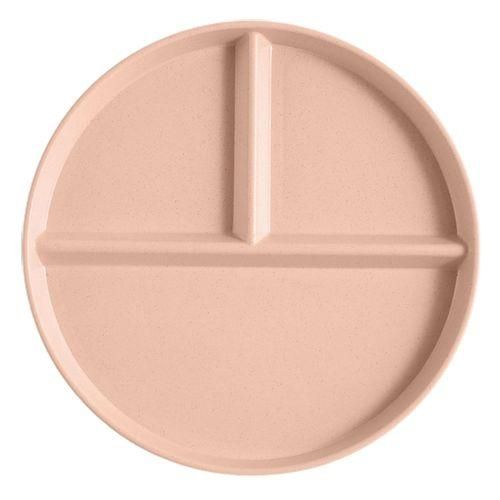 Plastic Dinner Plate Healthy Portions Divided Meal Plate for Kids Dusty Pink