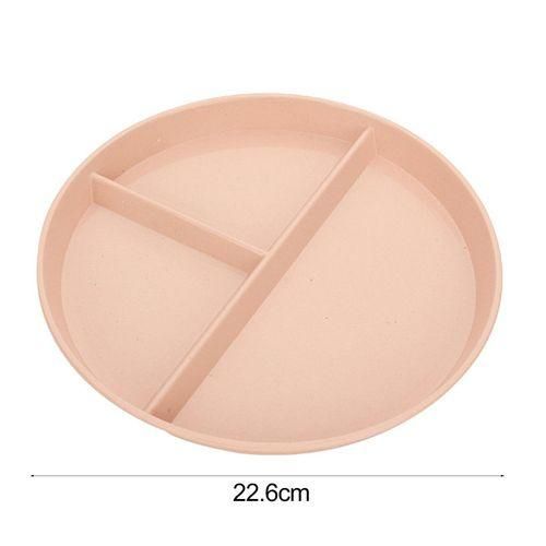 Plastic Dinner Plate Healthy Portions Divided Meal Plate for Kids Dusty Pink