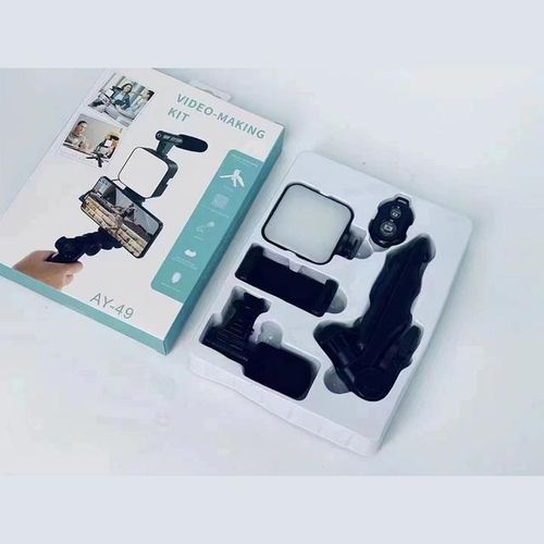 Studio Kit Smartphone Camera Vlogging Kit Video Shooting Photography Suit With Microphone Led Fill Light Mini Tripod