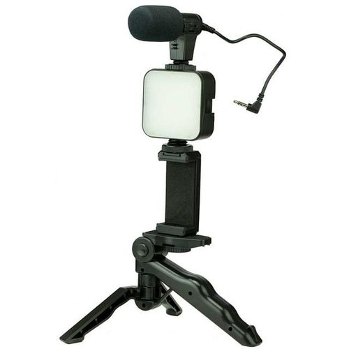 Studio Kit Smartphone Camera Vlogging Kit Video Shooting Photography Suit With Microphone Led Fill Light Mini Tripod