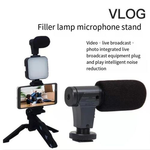 Studio Kit Smartphone Camera Vlogging Kit Video Shooting Photography Suit With Microphone Led Fill Light Mini Tripod
