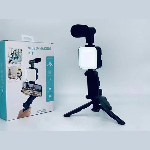 Studio Kit Smartphone Camera Vlogging Kit Video Shooting Photography Suit With Microphone Led Fill Light Mini Tripod