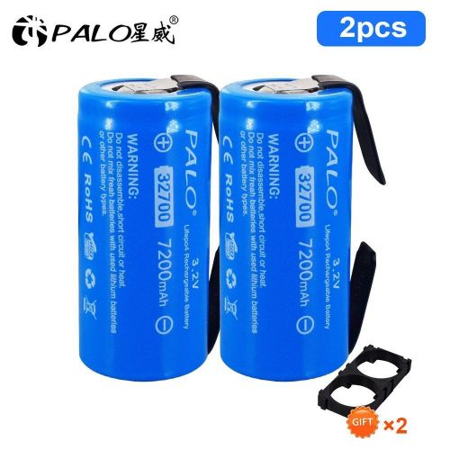 PALO 100% Original 3.2V 32700 7200mAh LiFePO4 Battery 35A Continuous Discharge Maximum 5 More