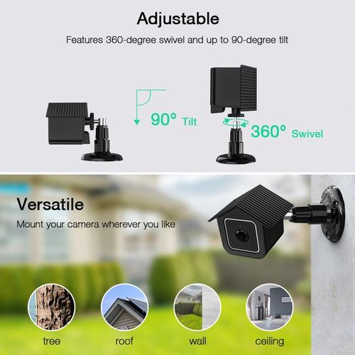 Waterproof Wall Mount For Wyze Cam V3 Smart Camera Plastic Protective Case 360 Degree Swivel Bracket