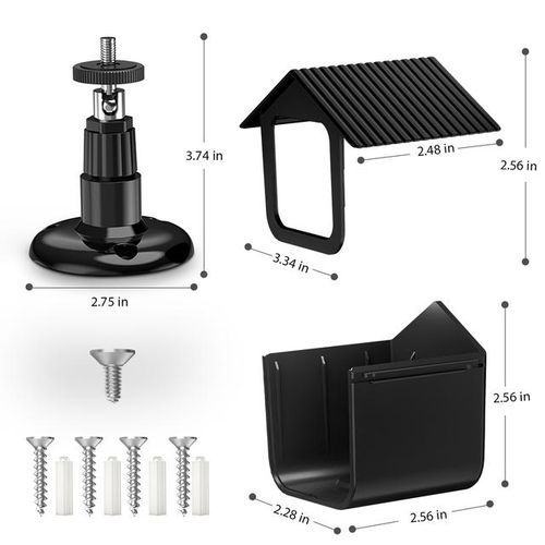 Waterproof Wall Mount For Wyze Cam V3 Smart Camera Plastic Protective Case 360 Degree Swivel Bracket