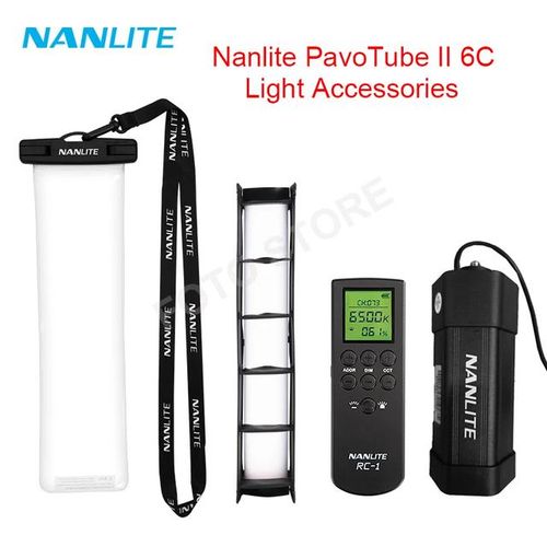 Nanlite Pavotube Ii 6c Light Accessories Eggcrate Softbox Tripod Grip Grid Remote Control Waterproof Bag