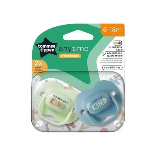tommee tippee Any Time Soother 6-18m - 2 Piece