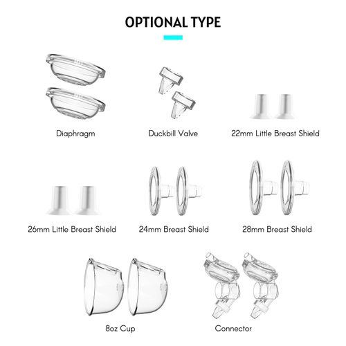 Youha Electric Breast Pump Replacement Accessory Includes 2 Pcs Diaphragm Soft Food-Grade Silicone for THE INS Wearable Breast Pump