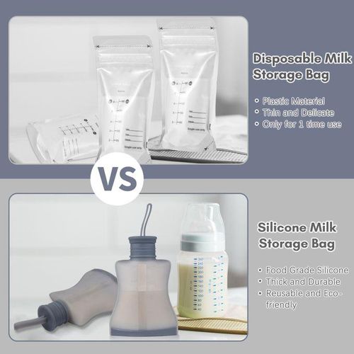 Silicone Breastmilk Storage Bags Resuable Breast Milk