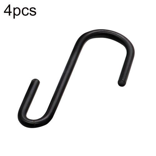 48Pcs Sshaped Stainless Steel Hanging Hooks Kitchen Bathroom Hangers HolderBlack