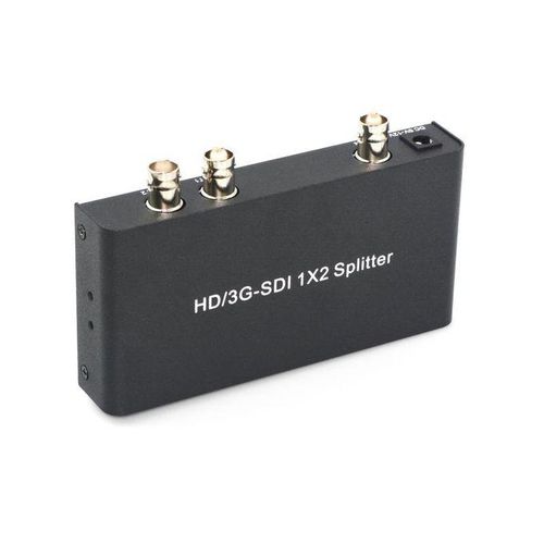 Sdi Splitter 1X2 Video Converter 3G/Hd/Sdi Repeater Support 1080P Distribution Extender for Projector Monitor Camera(Eu Plug)