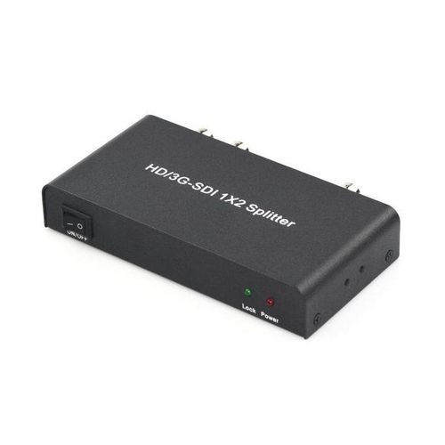 Sdi Splitter 1X2 Video Converter 3G/Hd/Sdi Repeater Support 1080P Distribution Extender for Projector Monitor Camera(Eu Plug)