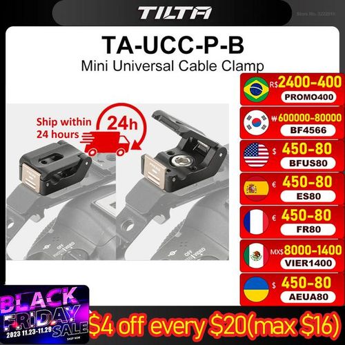 Tilta Ta-Ucc-P-B Mini Universal Cable Clamp Adapt Wire Clip 1/4 Inch Threaded Hole