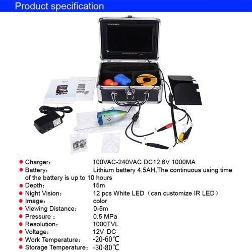 Underwater Fishing Camera 7 Inch LCD Monitor IP68
