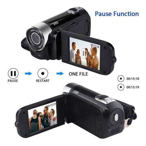 1080P HD 16X Digital Zoom 16.0 MP Digital Video Camera Recorder With 2.7 Inch LCD Screen  Black