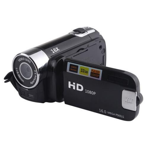 1080P HD 16X Digital Zoom 16.0 MP Digital Video Camera Recorder With 2.7 Inch LCD Screen  Black