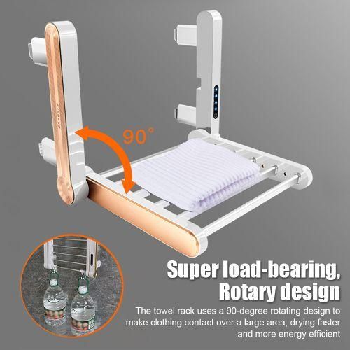 Electric Towel Warmer Rack 6 Bars Wall Mounted Heated Towel