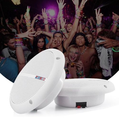 2x 60w Waterproof Ceiling Speaker Syatems 3d Stereo Flush Mount Home Theater Loundspeaker Amplifier In-Wall/boat/car/marine