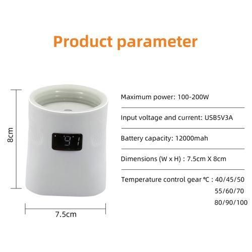 Rechargeable Bottle Warmer Portable Milk Warmer For Baby