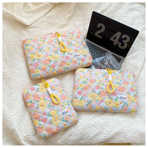 Laptop Bag Korean Small Floral Ipad Tablet Protective Case Japanese and Korean Small Fresh Girl 14-Inch Liner Bag