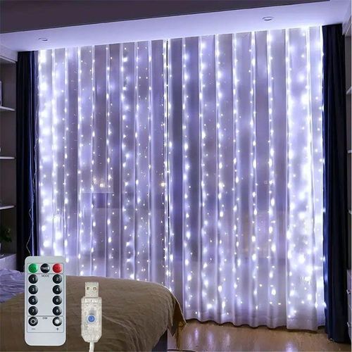 6/3M Fairy Bedroom Lights USB LED Curtain String Lights 8 Modes Christmas Wedding Decor Holiday Garland Christmas Tree Lights