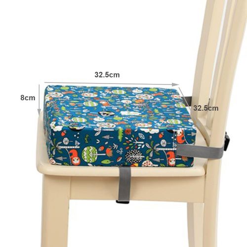 Toddler Booster Seat for Dining Table Dining Chair Heightening Cushion Highchair Booster for Baby Kids Washable Thick Chair Seat Pad with Safety Buckle Straps NO5116