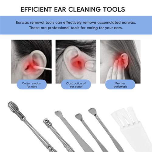 6Pcs Ear Pick Cleaning Set Health Care Tool Ear Wax Remover