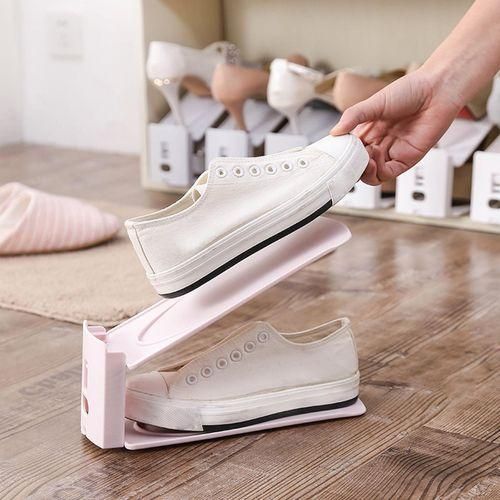 Multipurpose Shoes Display Stand Rack Holder Leather Pink