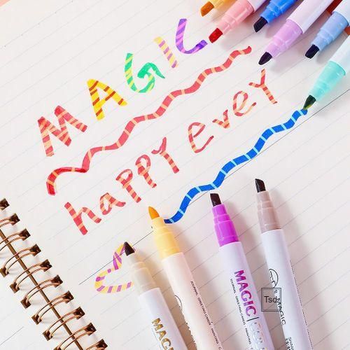 6pcs12pcs Double Head Color Changing Highlighter Smoothing