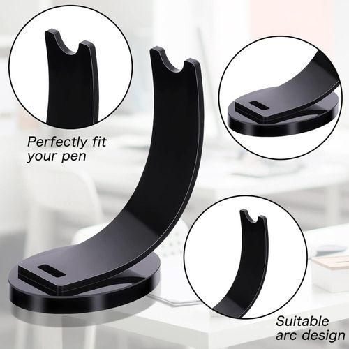 2 Pieces Acrylic Electronic Pen Holder Pen Display Stand Pencil Display Holder Fountain Pen Ballpoint Pen Display Rack for Home School Office or Store Use  Black