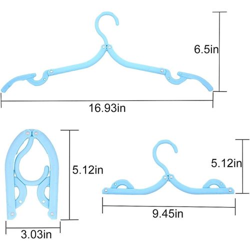 10pcs Colorful Travel Hangers. Portable Folding Clothes Hangers.Telescopic Travel Magic Portable Drying Rack for Travel