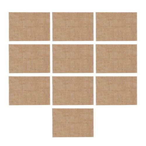 915 Generation 10 pcs Natural Burlap Place Mat Table Placemats Coaster Dini