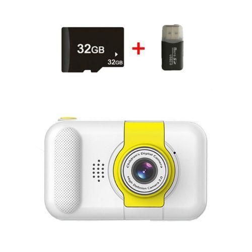 X101 Mini HD Lens Reversible Child Camera, Color: White32G White32GCard Reader