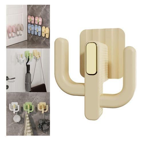 Wall Mount Slippers Rack Hanging Shelf Door Shoe Yellow