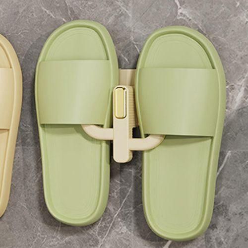 Wall Mount Slippers Rack Hanging Shelf Door Shoe Yellow