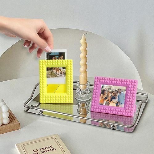 1pc Desktop Photo Frame for Instax Mini Film Rivet Style CAC28