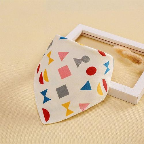 Baby Cotton Triangle Towel Double-layer Printing  on Buckle Towel-geometry