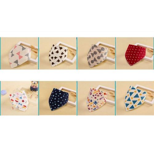 Baby Cotton Triangle Towel Double-layer Printing  on Buckle Towel-geometry