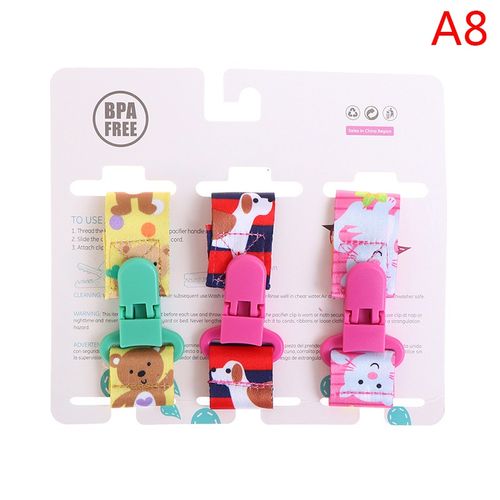 3 Pcs Set Baby Pacifier Clips Pacifier Chain