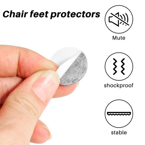 915 Generation 50Pcs Round Shaped Table Chair Furniture Leg Felt Mat Pad Gray