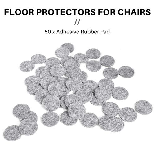 915 Generation 50Pcs Round Shaped Table Chair Furniture Leg Felt Mat Pad Gray